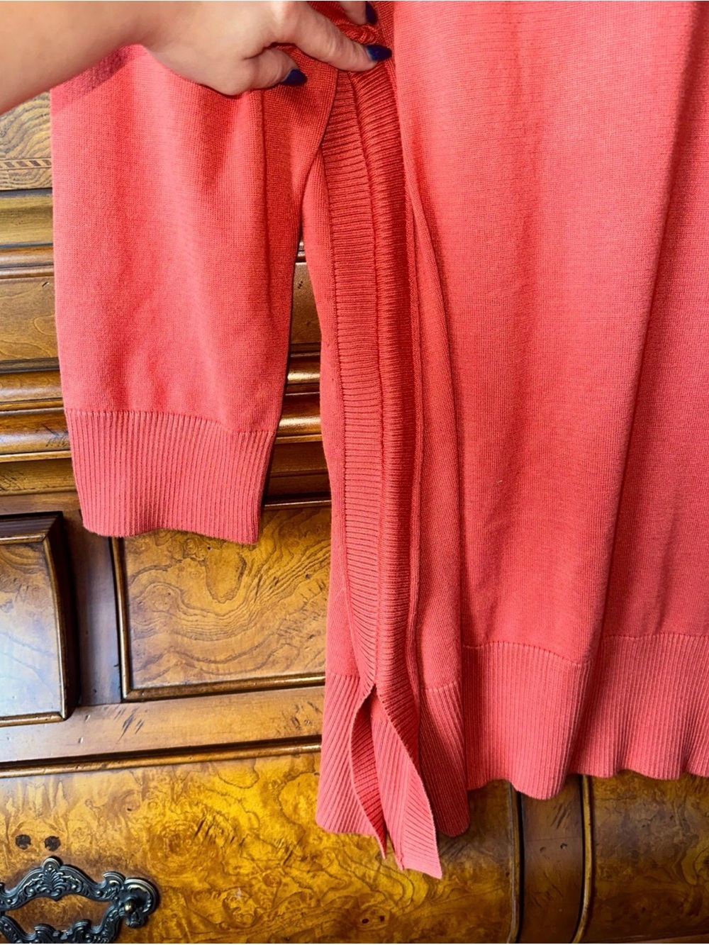 Women’s Coral Lightweight Sweater Tunic – Cable & Gauge – Size 1X - Picture 4 of 8
